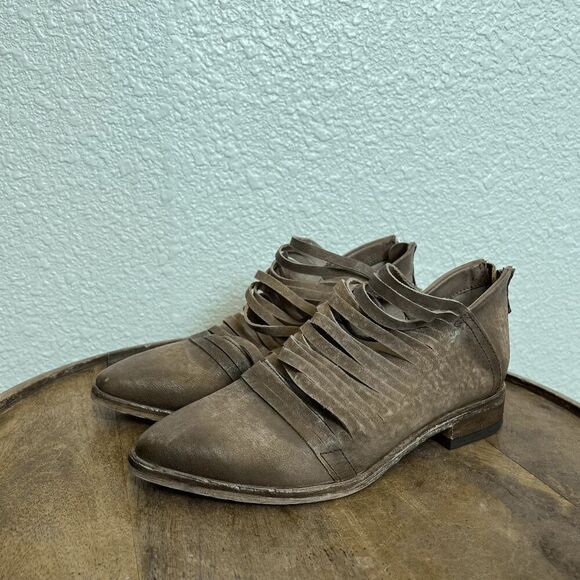 Free People Lost Valley Suede Brown Ankle Boot Women's 36 US 6 - Picture 1 of 7